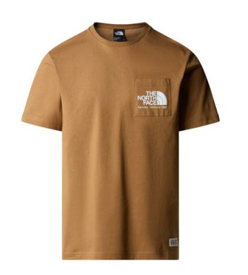 Camiseta de manga corta para hombre The North Face Berkeley California Pocket Marrón