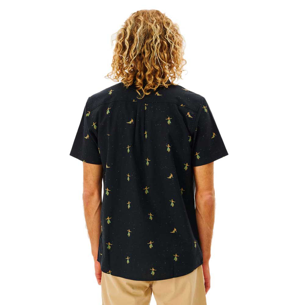 Camisa de manga corta estampada Rip Curl Hula Breach SS Negra