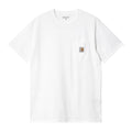 Camiseta de manga corta con bolsillo Carhartt WIP Pocket Blanca frontal