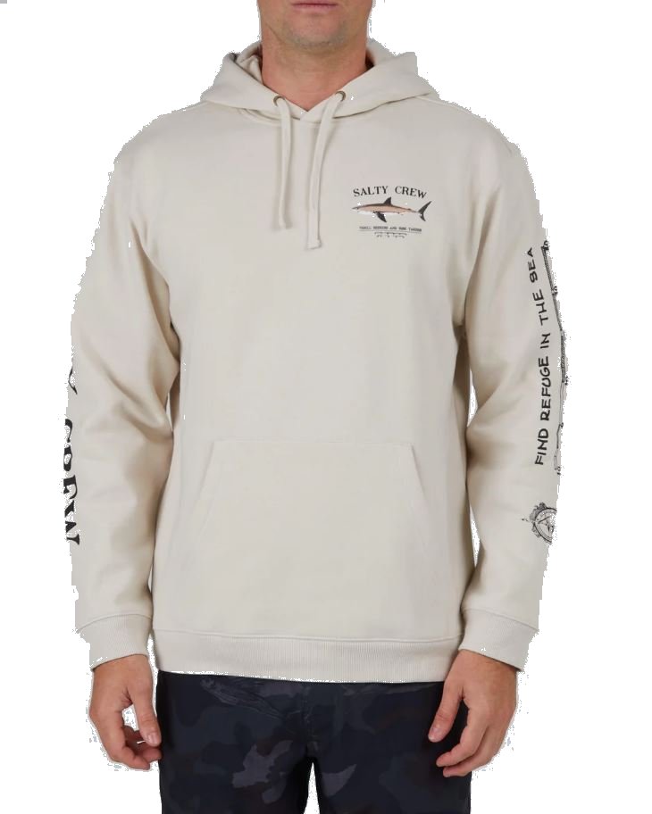 Sudadera Salty Crew Bruce Hood Fleece Bone frontal