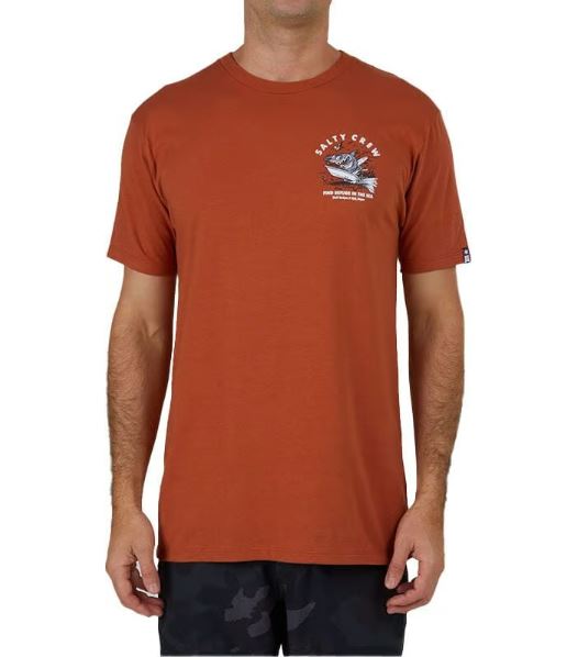 Camiseta de manga corta para hombre Salty Crew Hot Rod Shark Premium Rust