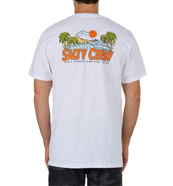 Camiseta de manga corta para hombre Salty Crew Tropicali Tee Blanca