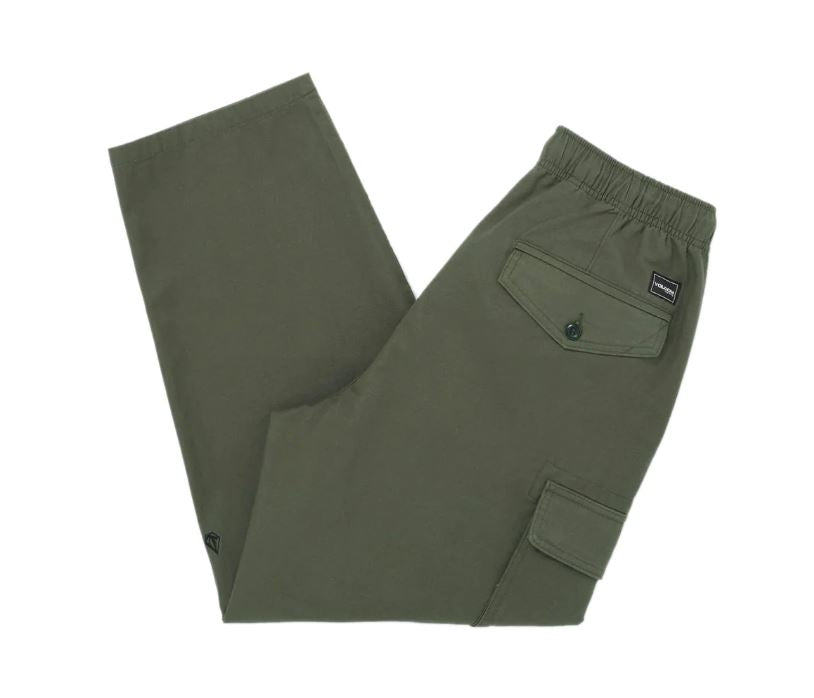 VOLCOM PANTALON CARGO BILLOW TAPERED EW SQUADRON GREEN