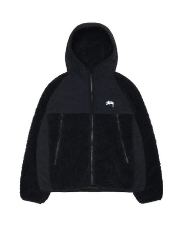 Chaqueta Stussy Sherpa Paneled Hood Negra