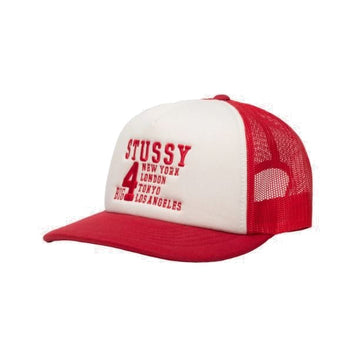 STÜSSY GORRA BIG 4 TRUCKER CAP RED