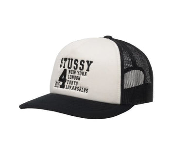 STÜSSY GORRA BIG 4 TRUCKER CAP BLACK