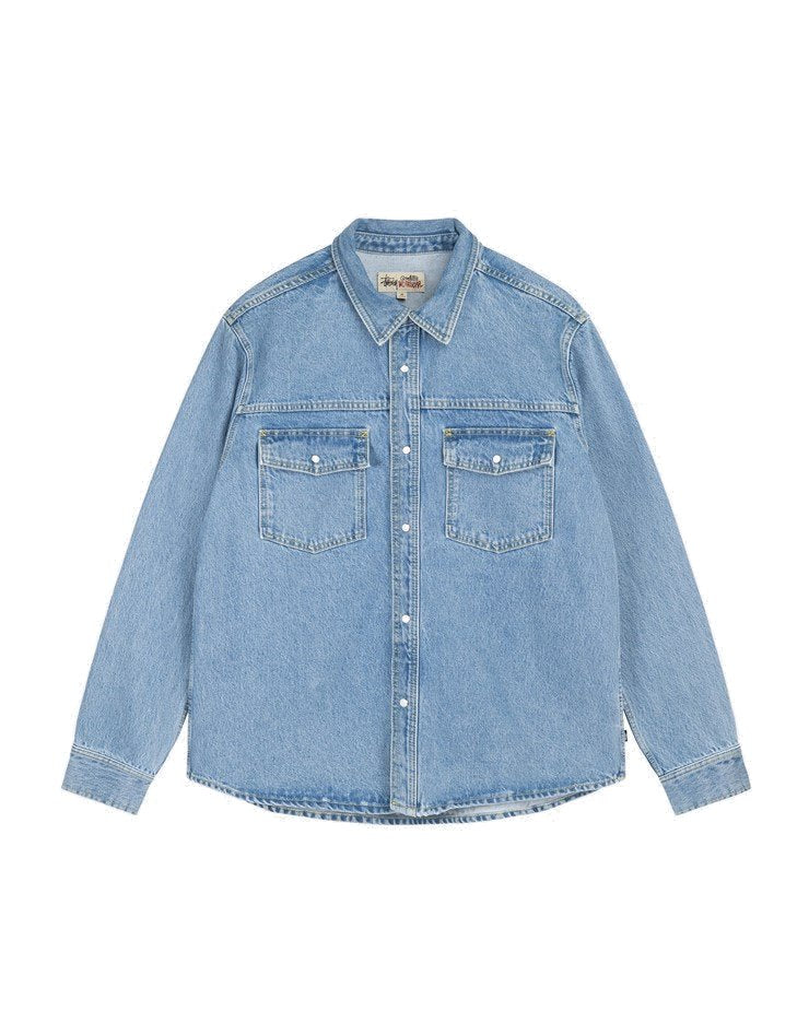 STÜSSY SOBRECAMISA BOXY WESTERN DENIM LS SHIRT