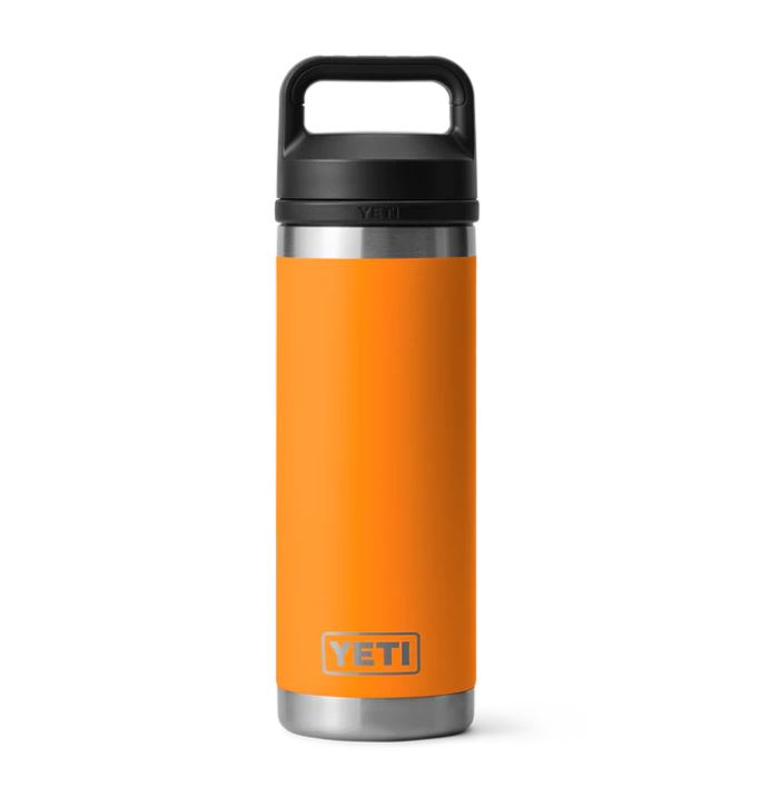 Botella Yeti Rambler de 532 ml Naranja con Tapa Chug y pajita