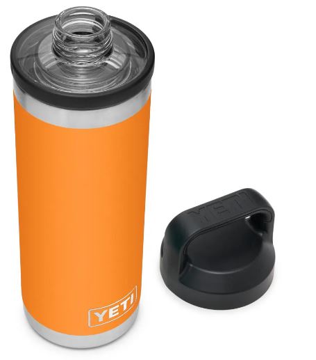 Botella Yeti Rambler de 532 ml Naranja con Tapa Chug y pajita