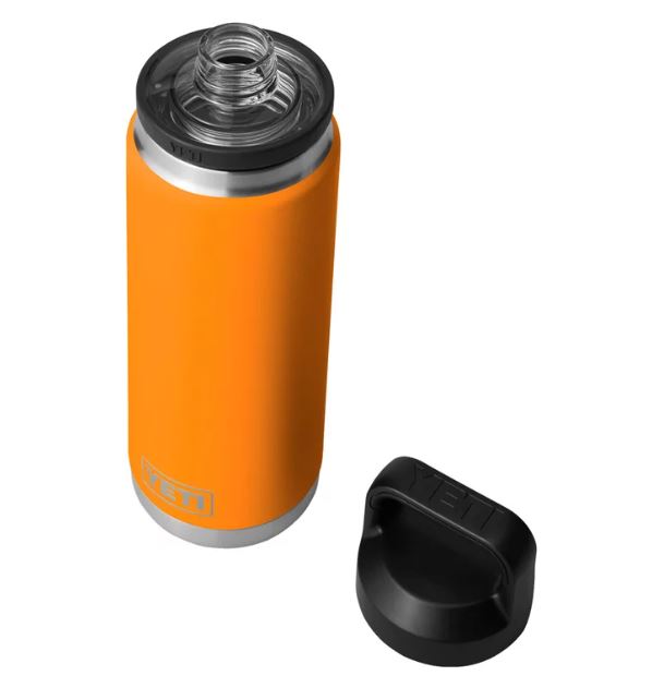 Aislamiento de vacío de doble pared de la Botella Termo Yeti Rambler 1065 ml Naranja Cangrejo Rey con Tapa Chug