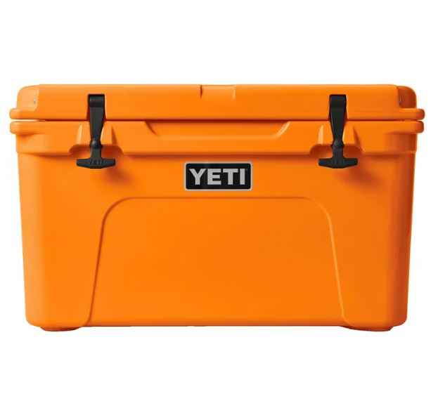 Nevera portátil Yeti Tundra 45 Naranja Cangrejo Rey frontal