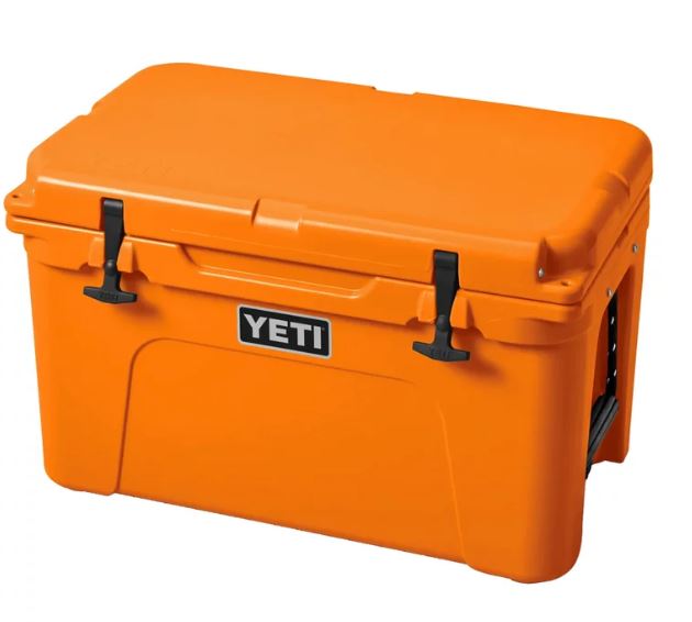 Nevera portátil Yeti Tundra 45 Naranja Cangrejo Rey frontal