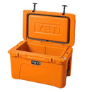 Nevera portátil Yeti Tundra 45 Naranja Cangrejo Rey abierta