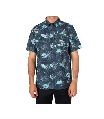 SALTY CREW CAMISA FEEDING FRENZY UV WOVEN MIDNIGHT