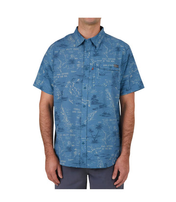 SALTY CREW CAMISA SEAFARER TECH UV WOVEN SLATE