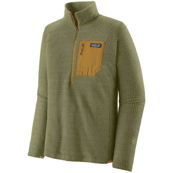 Sudadera de cuello alto y media cremallera Patagonia R1 Air Zip-Neck en color Buckhorn Green