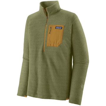 Sudadera de cuello alto y media cremallera Patagonia R1 Air Zip-Neck en color Buckhorn Green