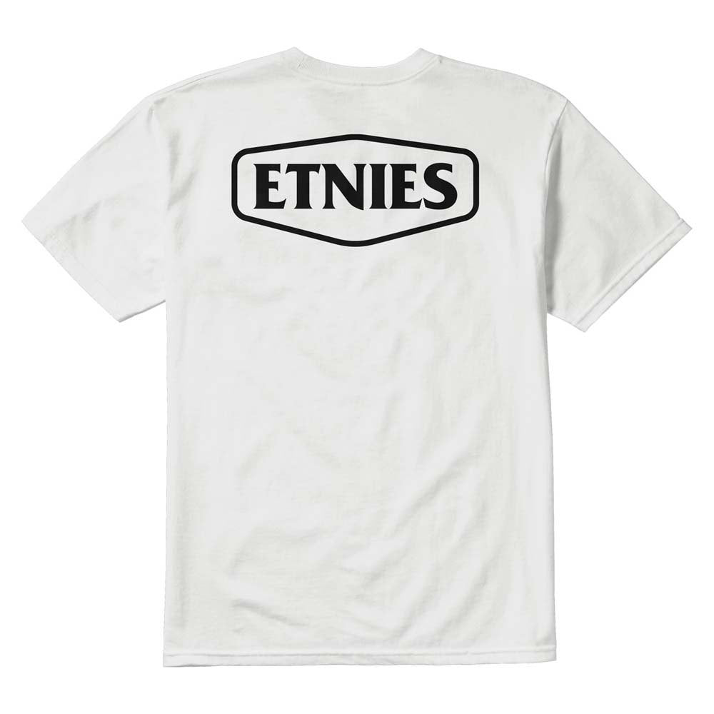 Camiseta de manga corta Etnies Dystopia Font Tee White espalda