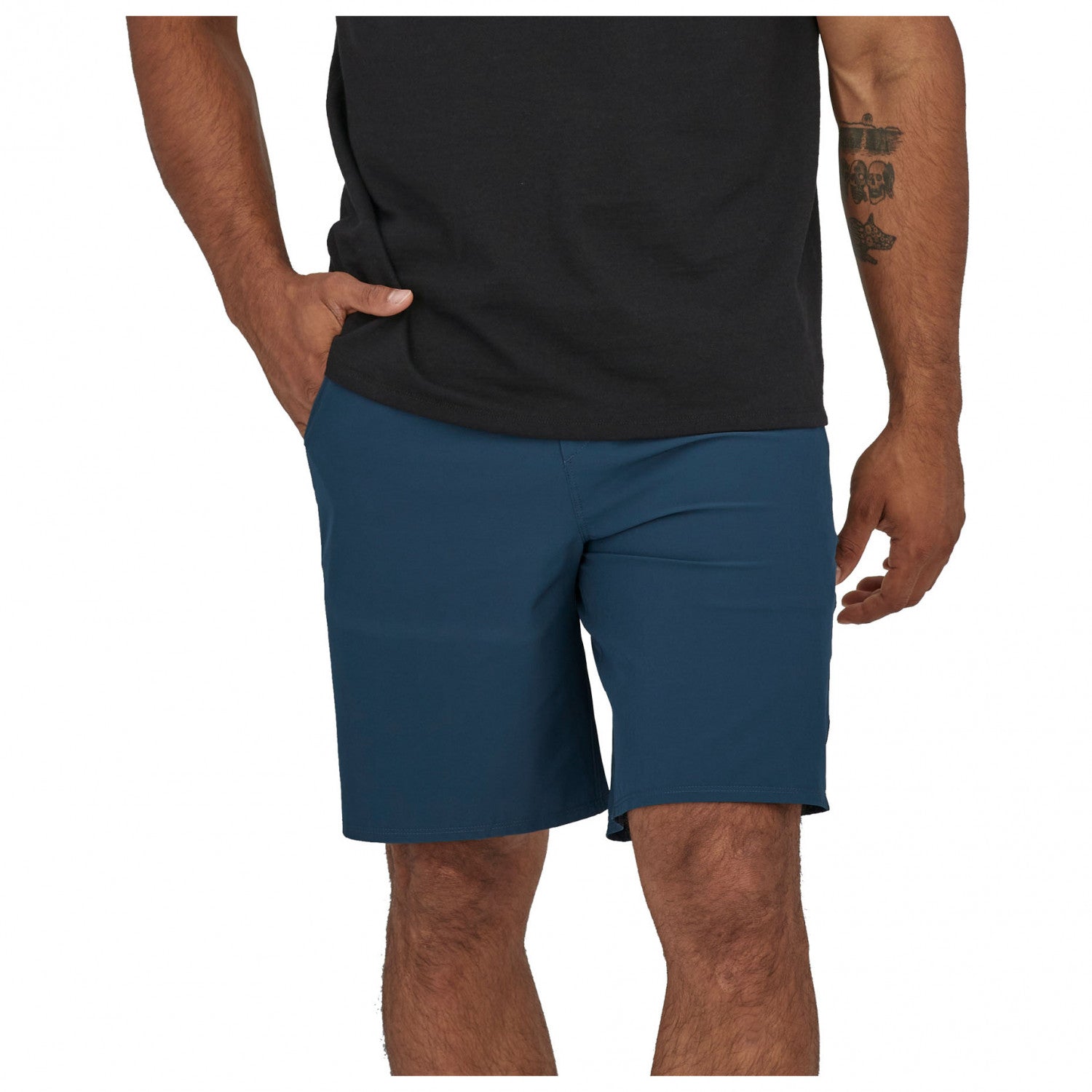 Hombre con el Pantalón corto Patagonia Hydropeak Hybrid Tidepool Blue 19"