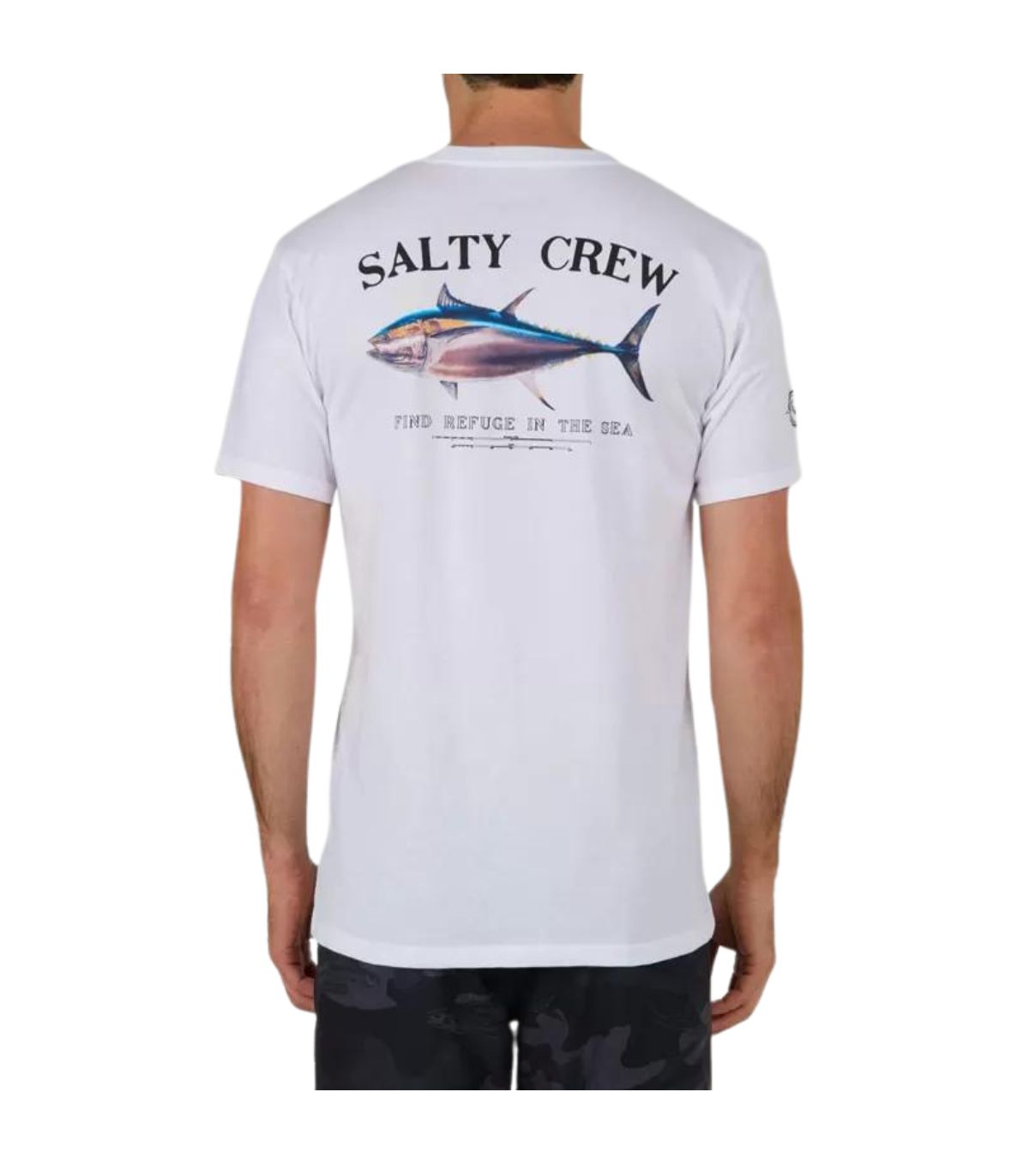 Camiseta Salty Crew Big Blue Premium Tee Blanca