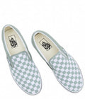 Zapatillas Vans Classic Slip On Checkboard color Verde y Blanco superior