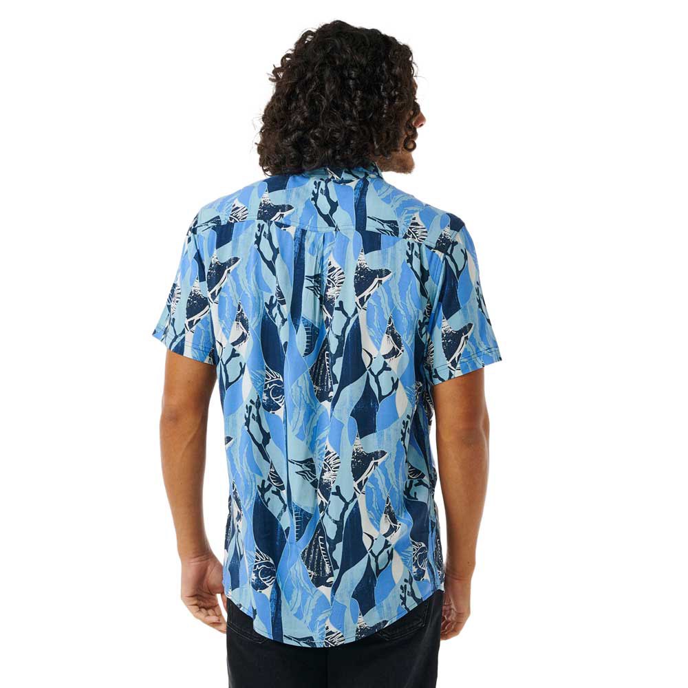 Camisa Surfera Rip Curl Party Pack Blue Yonder con estampado azul