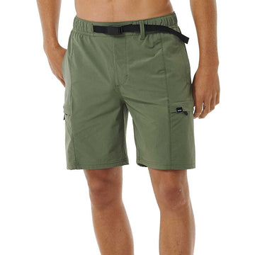 Pantalón Corto Híbrido Rip Curl Boardwalk Buckled Cargo en color Caqui Oscuro