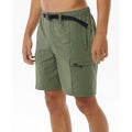 Pantalón Corto Híbrido Rip Curl Boardwalk Buckled Cargo en color Caqui Oscuro lateral