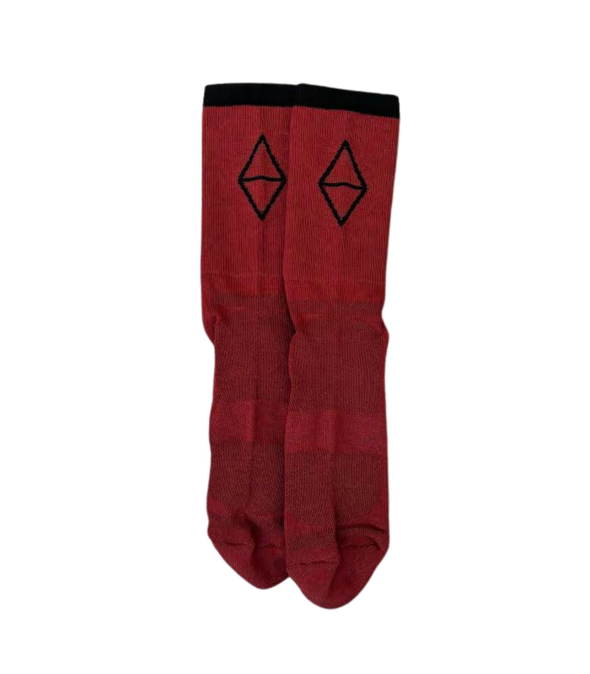 Calcetines de altura media Bad Karma Classic Crew Rojos con el logo en Negro