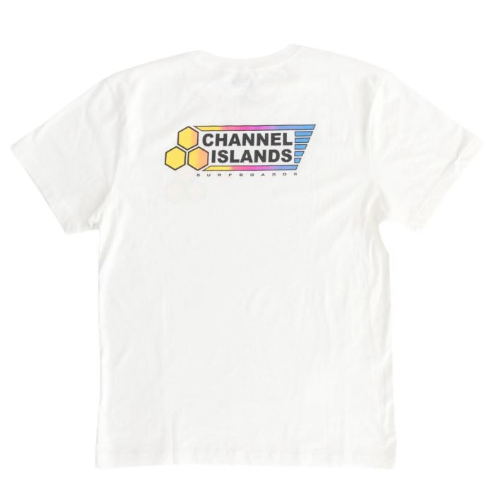 Camiseta de manga corta Channel Islands Al Merrick Fade Flag blanco