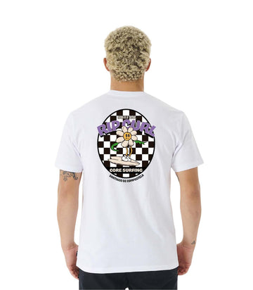CORE SURFING X RIP CURL SANTIAGO DE COMPOSTELA 2024 BRANCO | CAMISETA DE SURF