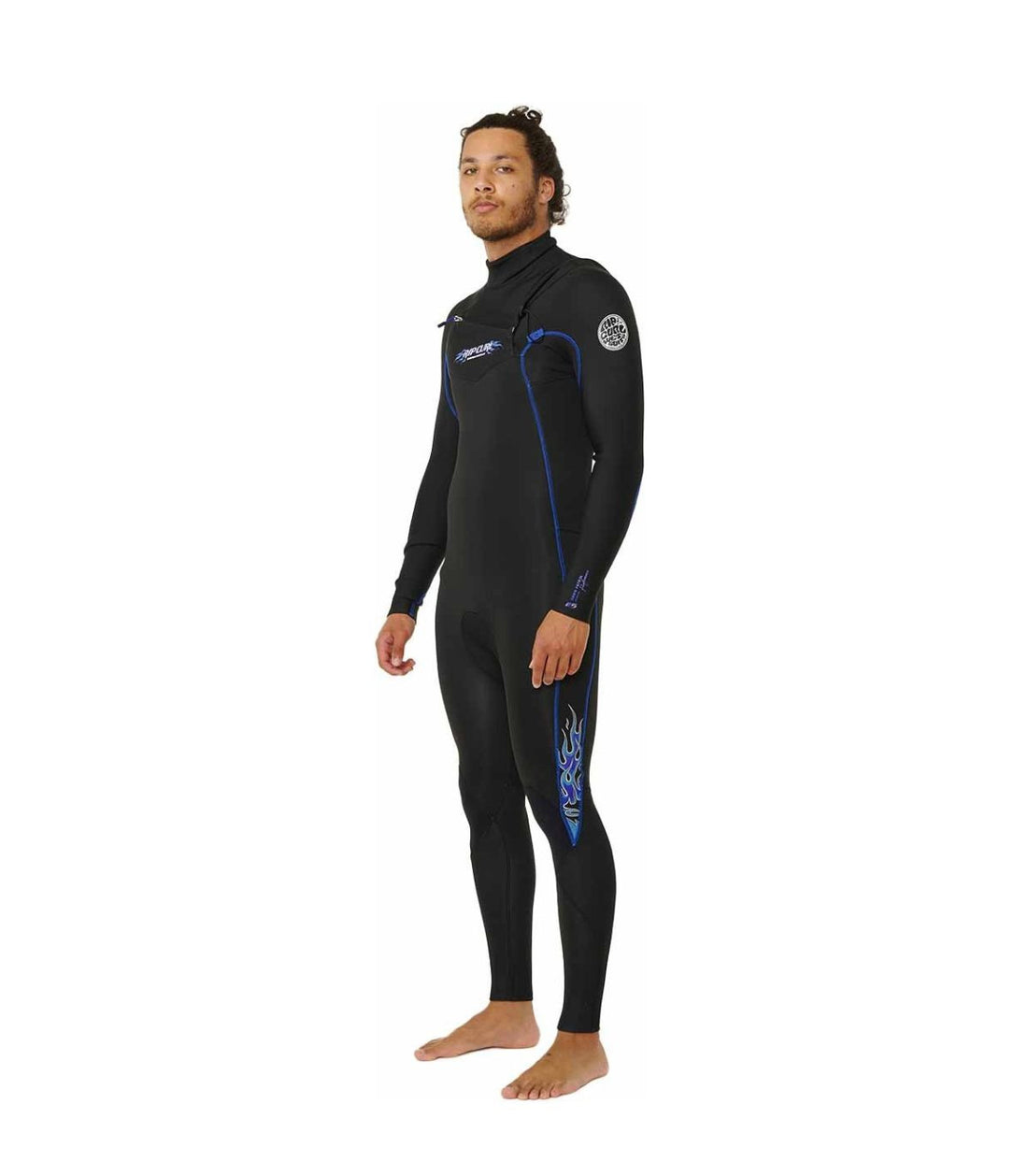 RIP CURL DAWN PATROL PERFORMANCE 3/2 2024 CHEST ZIP FLAME BLACK