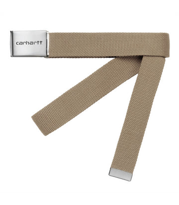 CARHARTT WIP CLIP BELT CHROME HAMILTON BROWN