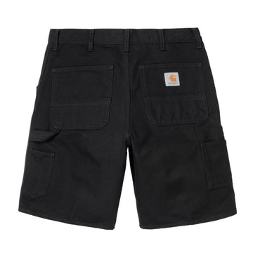 CARHARTT WIP SINGLE KNEE SHORT BLACK RINSED