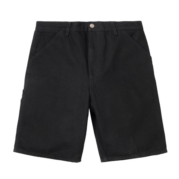 CARHARTT WIP SINGLE KNEE SHORT BLACK RINSED