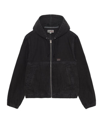 STUSSY WORK JACKET UNLINED CANVAS BLACK