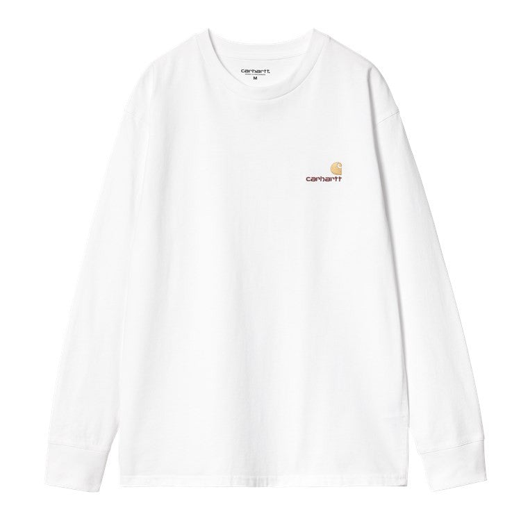 CARHARTT WIP AMERICAN SCRIPT WHITE - CAMISETA DE MANGA LARGA