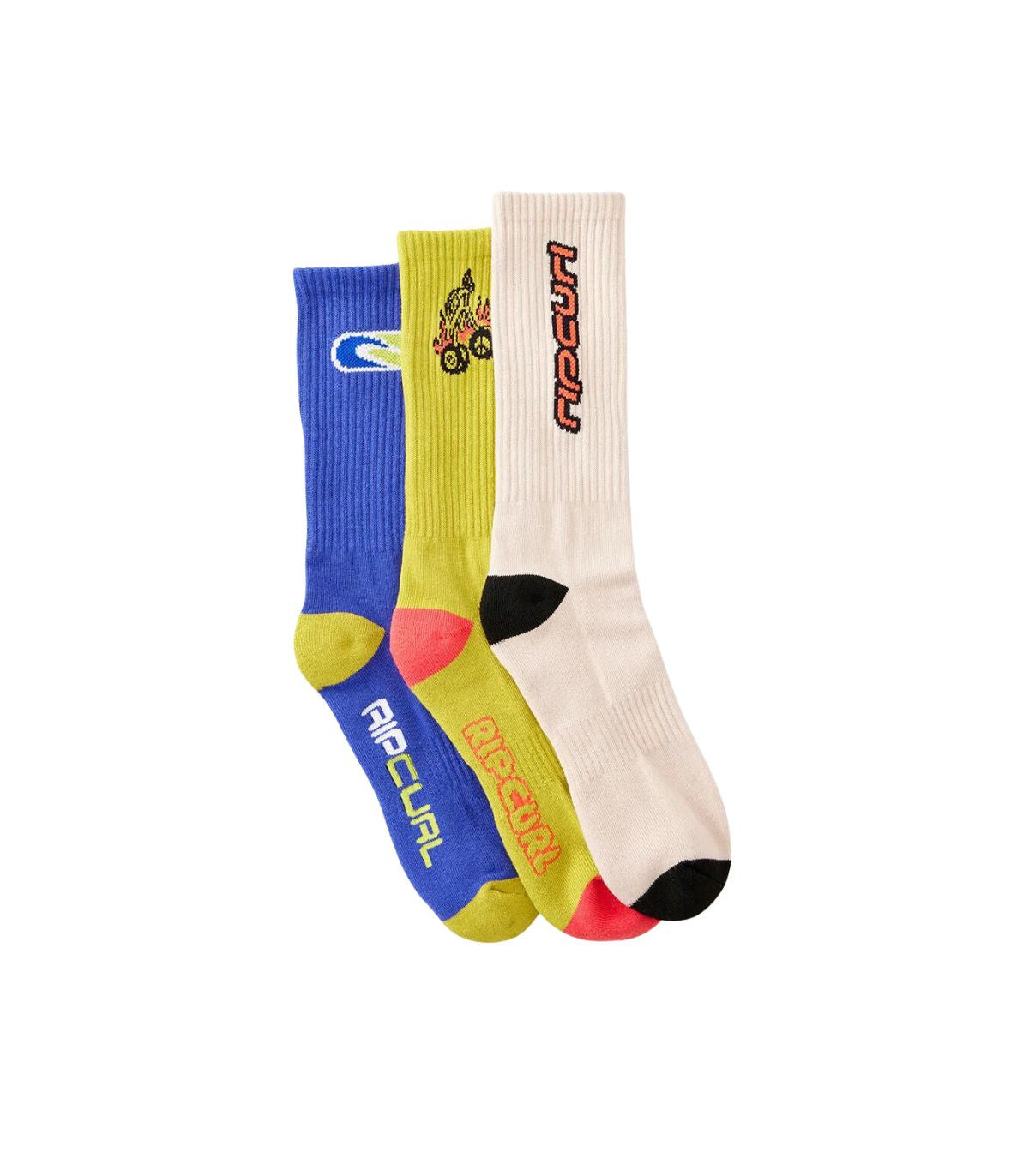 RIP CURL RETRO CREW SOCK VINTAGE 3 PACK - CALCETINES