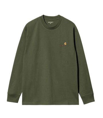 CARHARTT WIP AMERICAN SCRIPT TARRAGON - CAMISETA DE MANGA LARGA