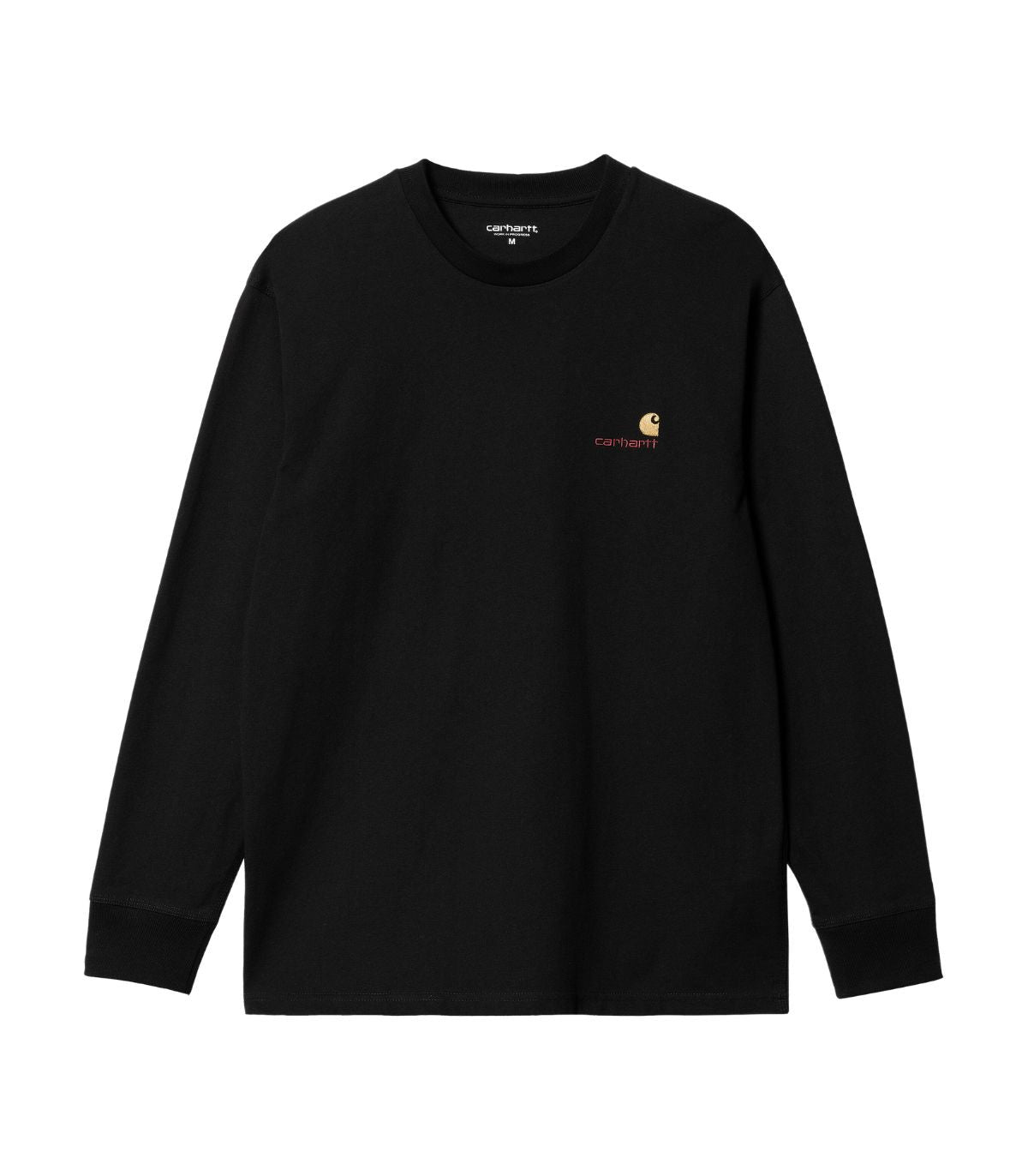 CARHARTT WIP AMERICAN SCRIPT BLACK - CAMISETA DE MANGA LARGA