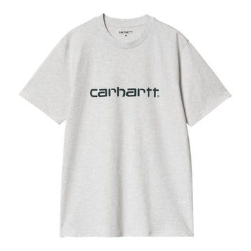 CARHARTT WIP SCRIPT T-SHIRT ASH HEATHER / PRUSSIAN BLUE - CAMISETA