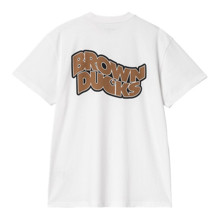 CARHARTT WIP BROWN DUCKS T-SHIRT WHITE - CAMISETA