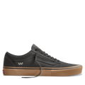 Vans Skate Old Skool color Faded Black con suela Gum vista lateral completa del pie derecho.