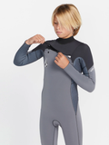 Cremallera del Traje de neopreno de manga larga para niños Volcom 4/3mm Chest Zip LS Fullsuit Charcoal