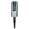 Invento de surf Deflow Core Leash en color granite gris moteado mineral, vista completa con cuerda PU, tobillero de neopreno y doble swivel de acero inoxidable sobre fondo blanco.