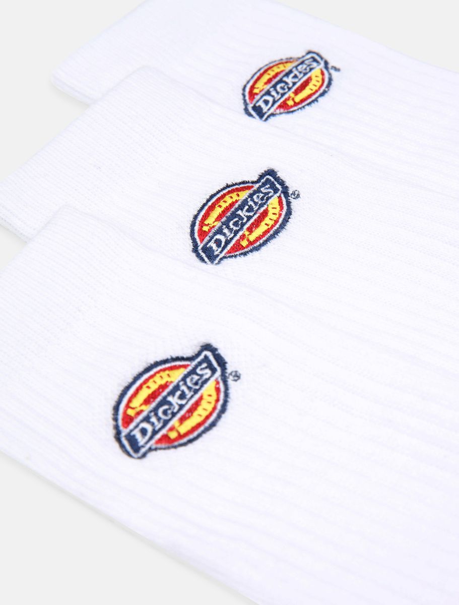 Logo de los Calcetines Funcionales y Duraderos Dickies Valley Grove blancos