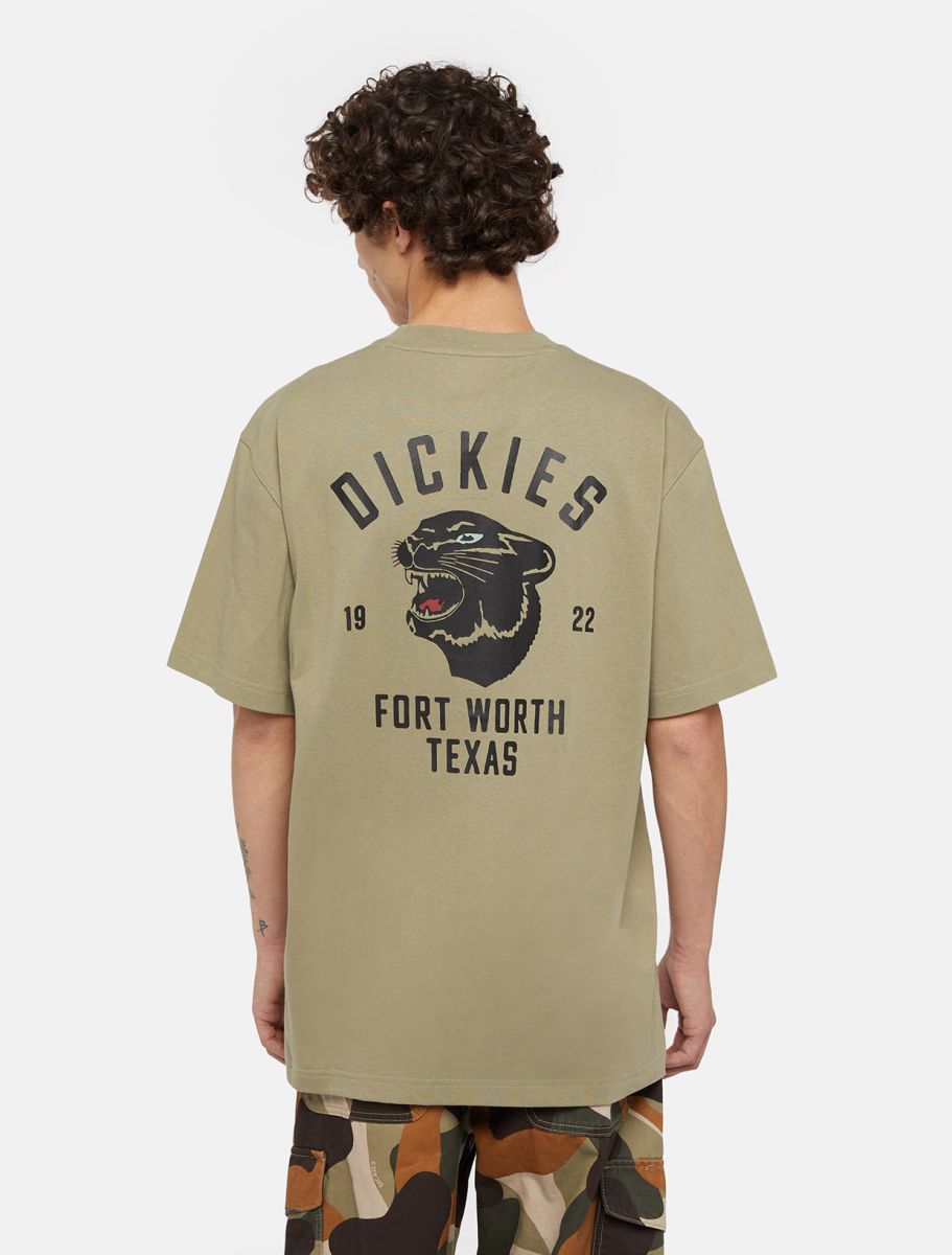 Camiseta de Manga Corta Casual Dickies Panther Tee SS verde militar