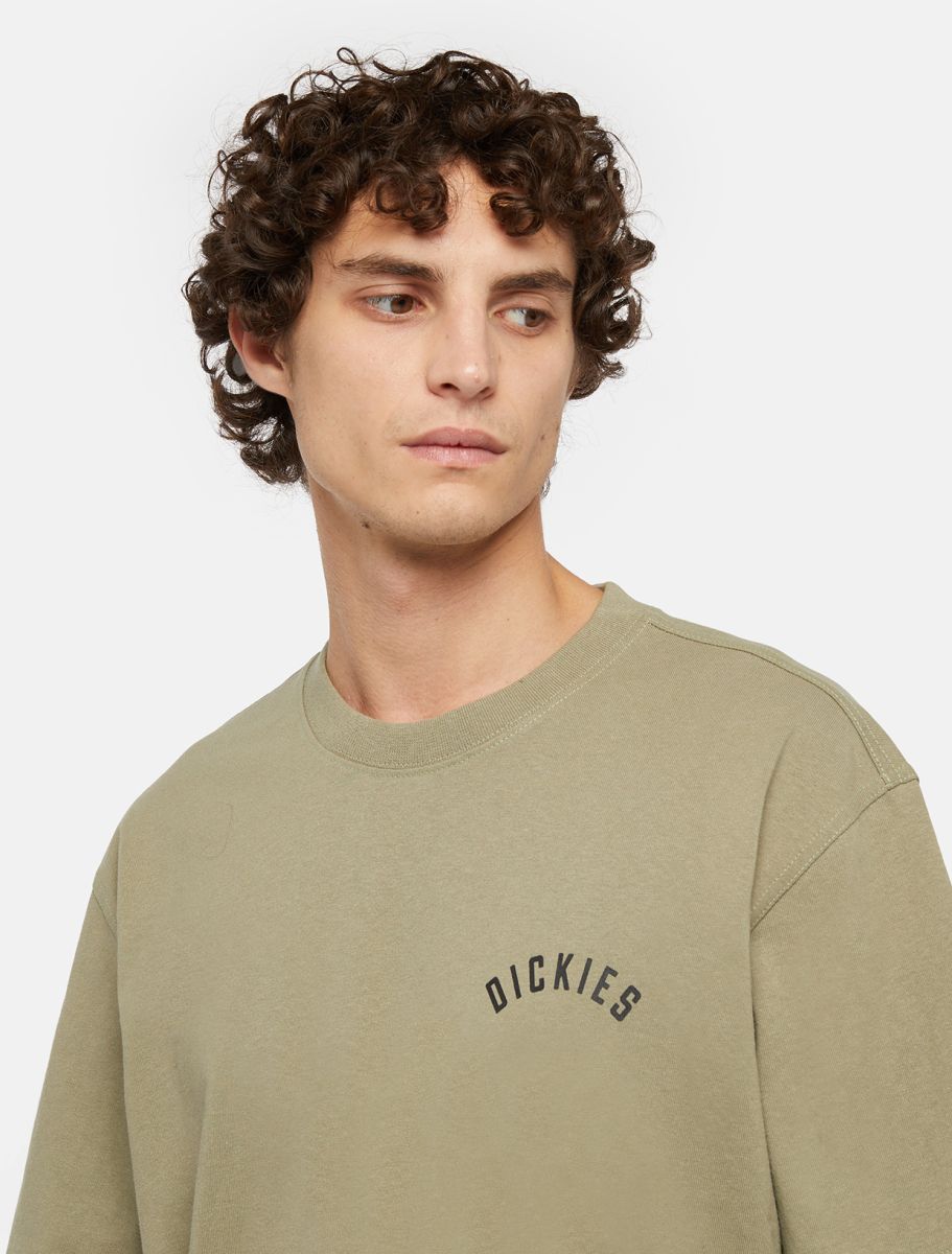 Pecho de la Camiseta de Manga Corta Casual Dickies Panther Tee SS verde militar