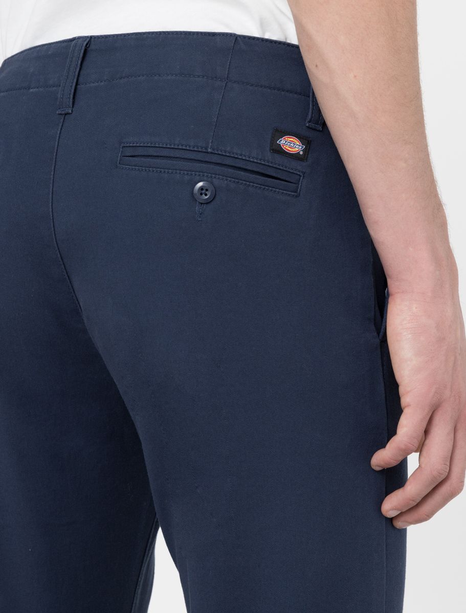 Bolsillo posterior con etiqueta de los Pantalones de Trabajo Resistentes Dickies Kerman Azul marino