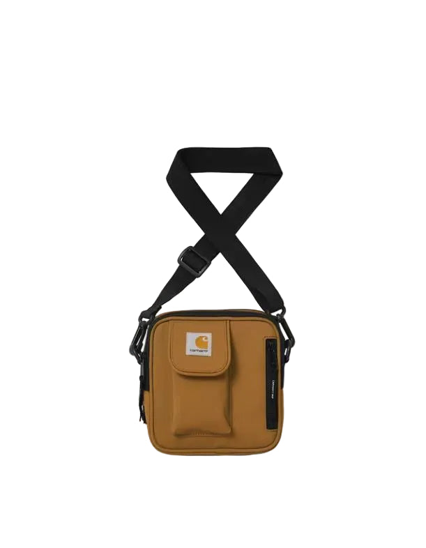 Bolso bandolera Carhartt WIP Essentials Bag Small hamilton brown con bolsillo frontal
